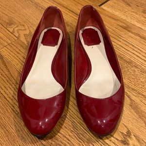 Christian Dior red patent flats